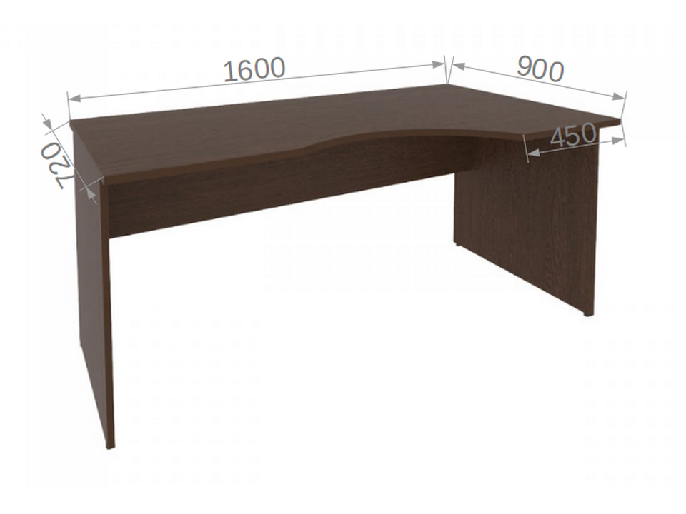 Мебель для офиса RIVA Стол угловой (правый) А.СА-1 Пр