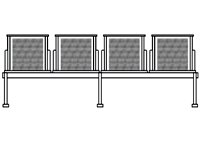 Кресла для вокзалов и аэропортов Форум мод. СМ 88/3 4-х местная секция